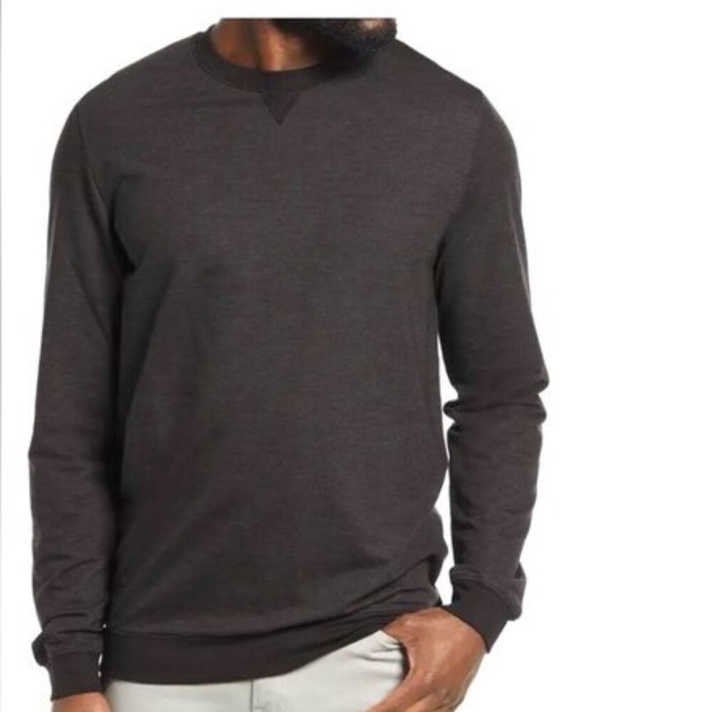 Travis Mathew Carlin Black/Grey Crewneck Sweater Size XL